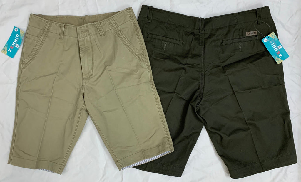 Zennio Men’s Chino Shorts with Grown-On Waistband