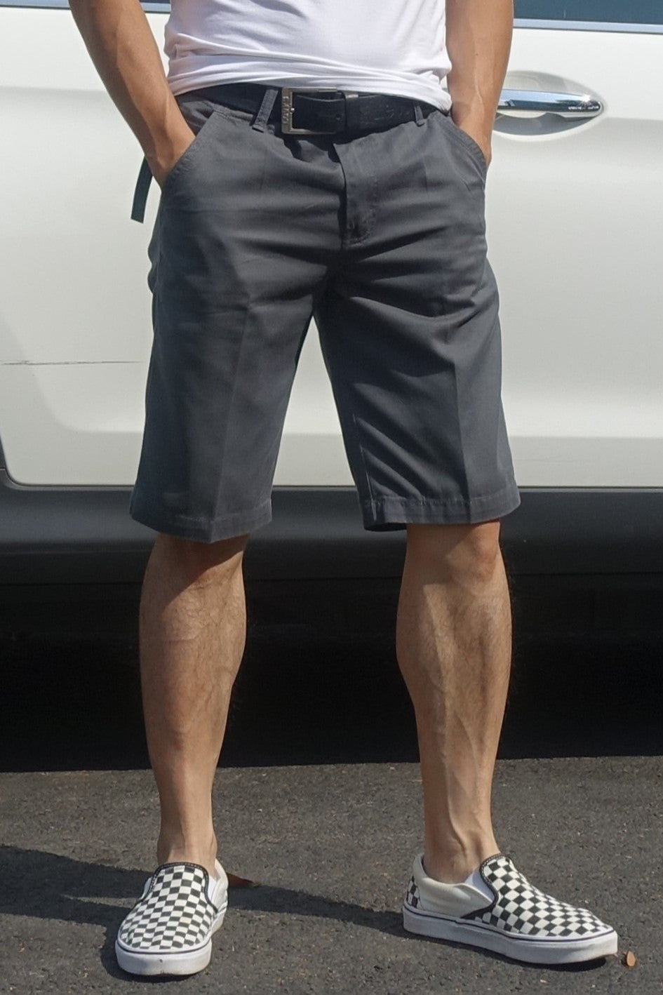 Zennio Men’s Chino Shorts with Grown-On Waistband