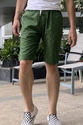 Zennio Men’s Cotton Shorts with Ribbed Waistband