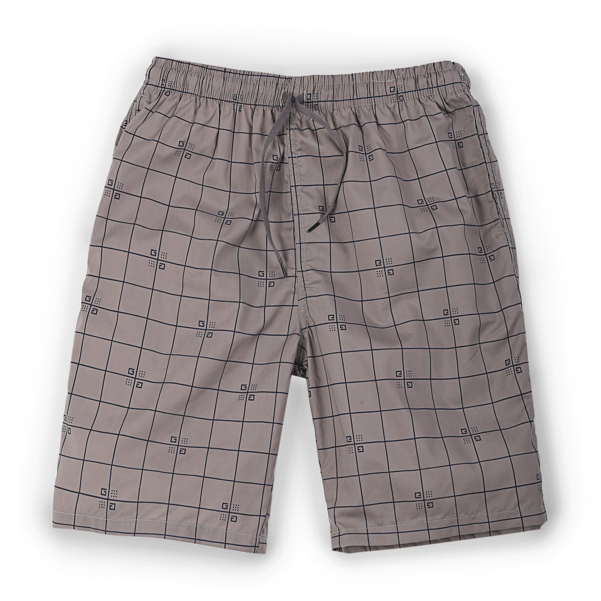 Zennio Men’s Lightweight Cotton Lounge Shorts with All-Over Print