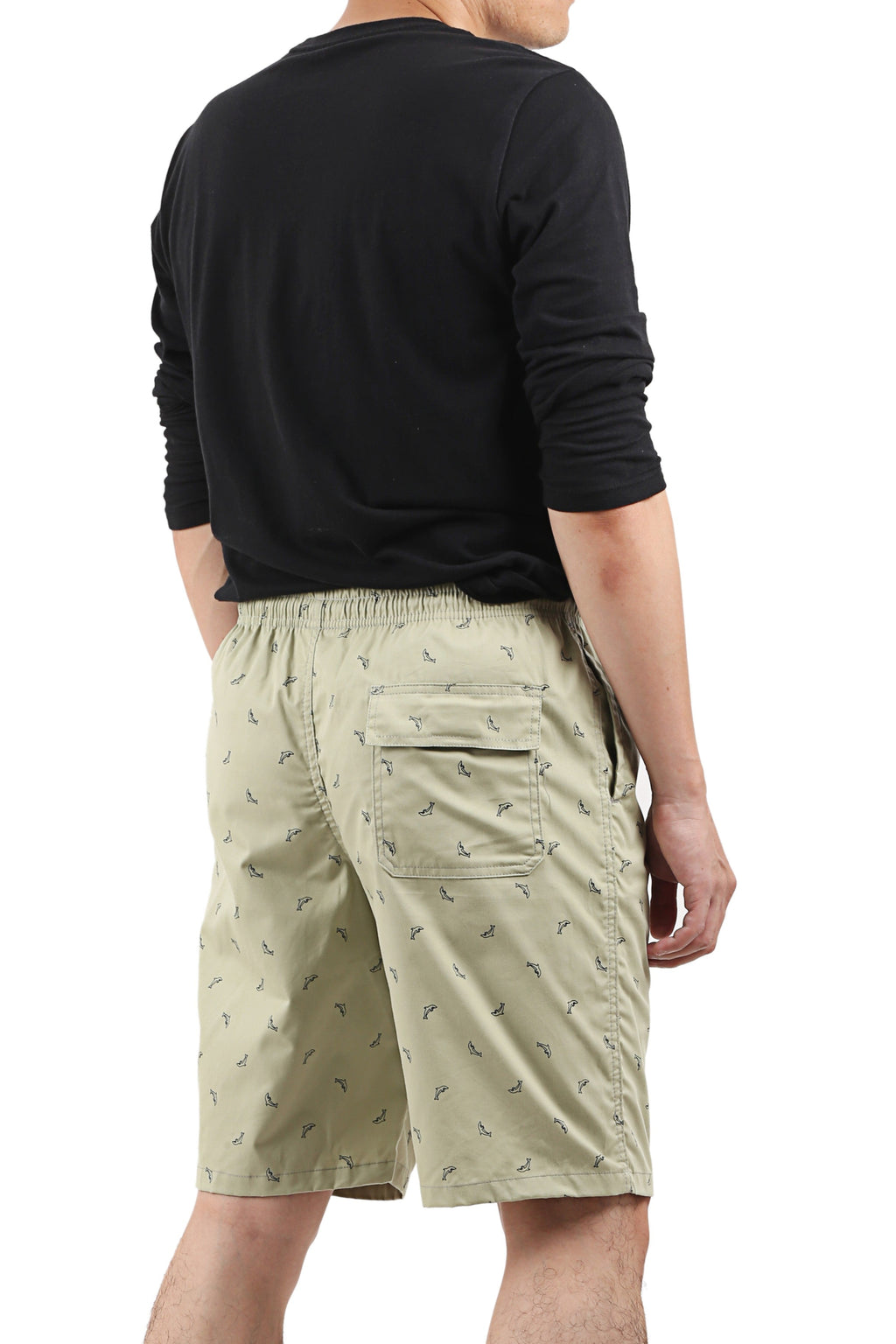Zennio Men’s Lightweight Cotton Lounge Shorts with All-Over Print