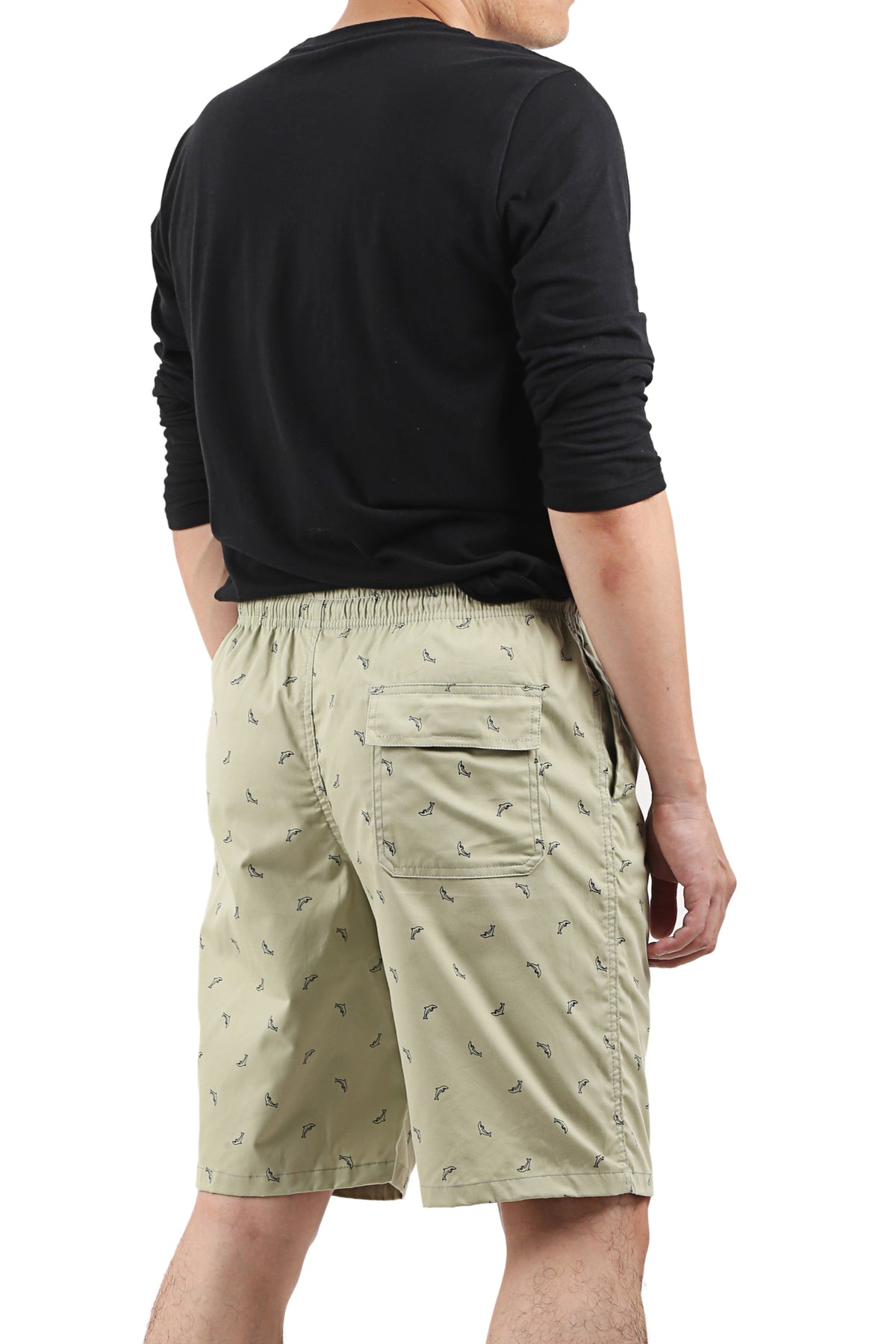 Zennio Men’s Lightweight Cotton Lounge Shorts with All-Over Print