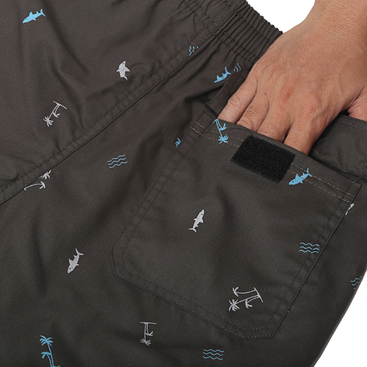 Zennio Men’s Lightweight Cotton Lounge Shorts with All-Over Print