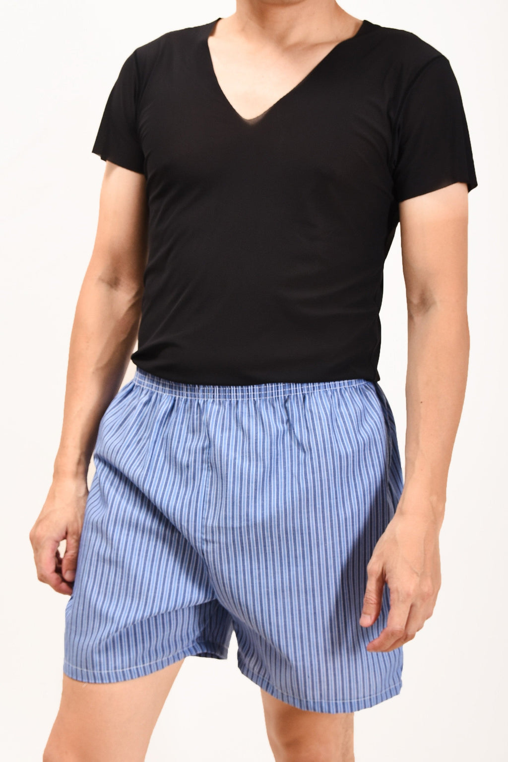 Zennio Men’s Vertical Stripe Lounge Shorts
