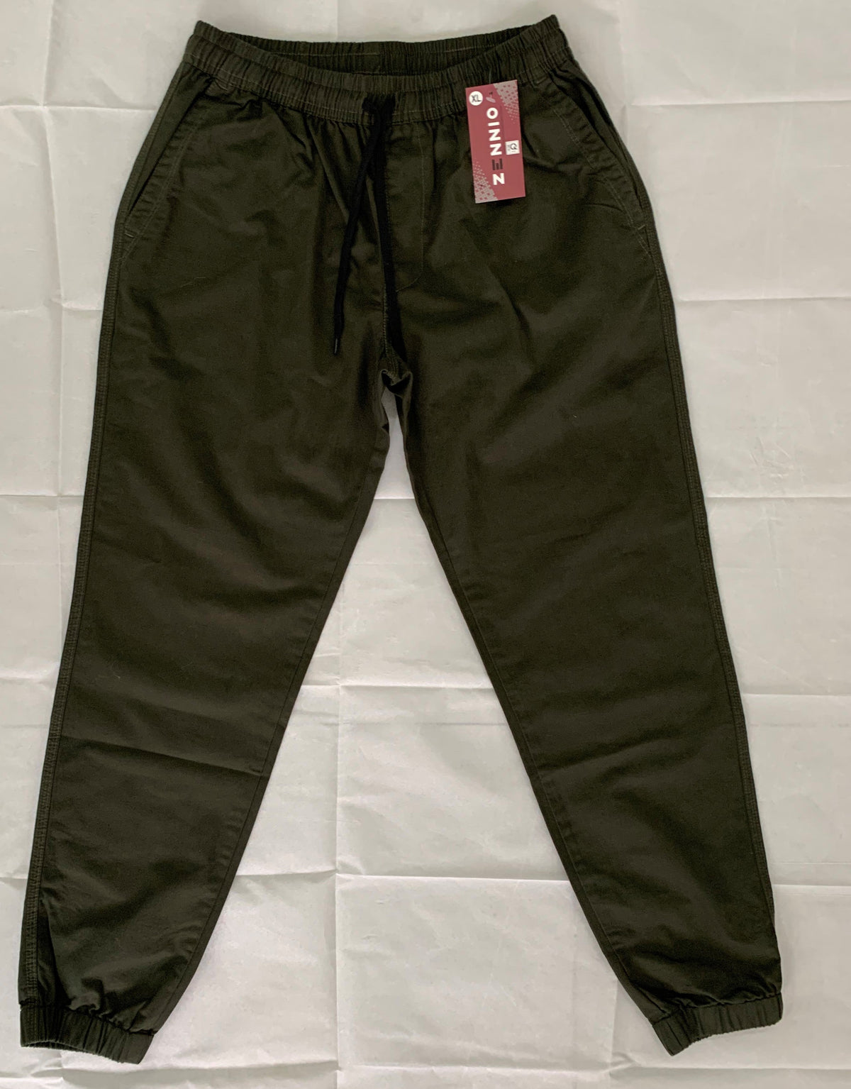 Zennio Men’s Cotton Elastic-Waist Casual Jogger Pants